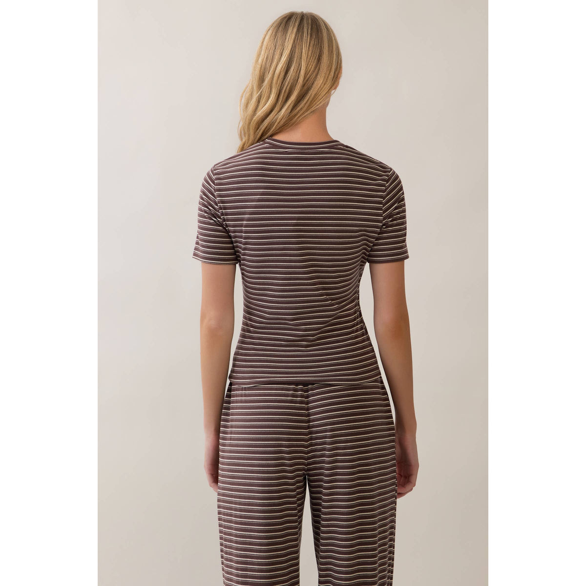 Everyday Ease Striped Lounge Set- Mocha