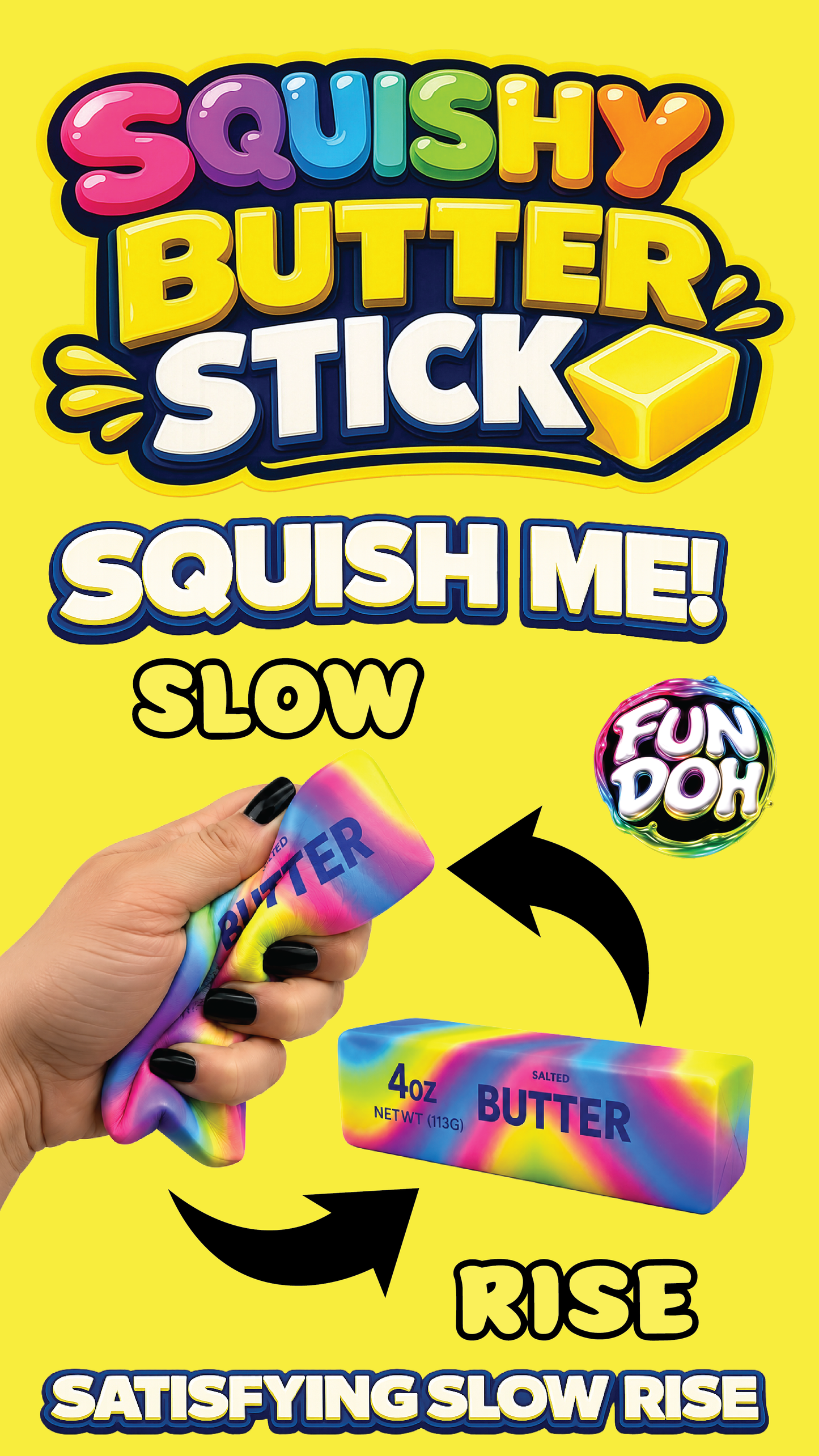 Rainbow Butter Slow Rise Squishy