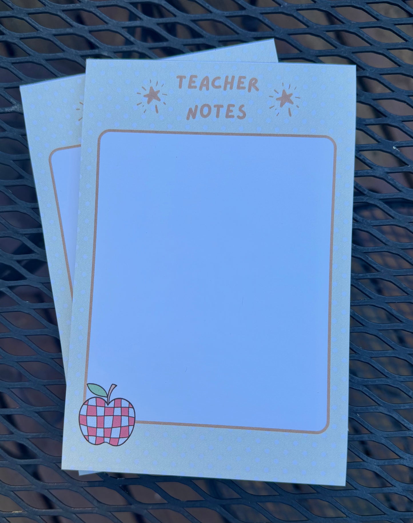 Yellow 'Teacher Notes' Notepad
