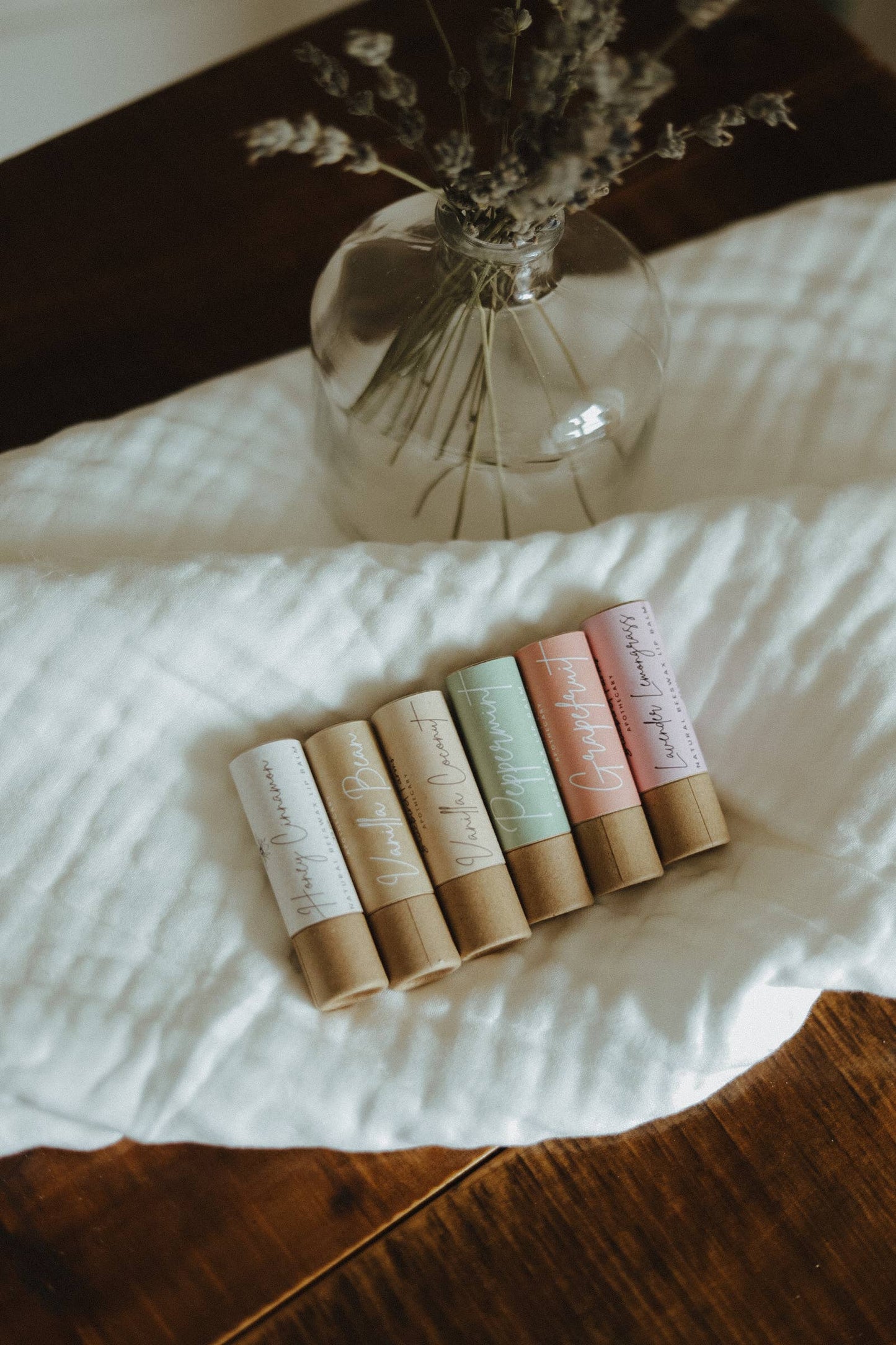 Natural Beeswax Lip Balm Plastic-Free with Essential Oils