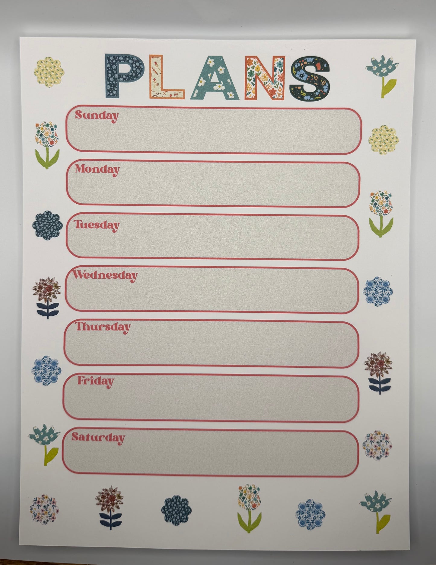 Patchwork Floral Weekly Planner