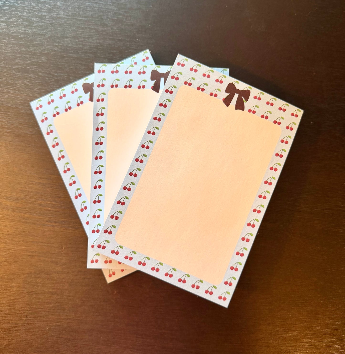 Cherry Bow Notepad