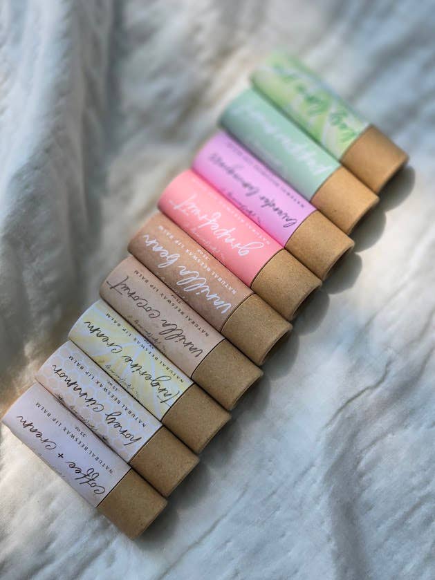 Natural Beeswax Lip Balm Plastic-Free with Essential Oils