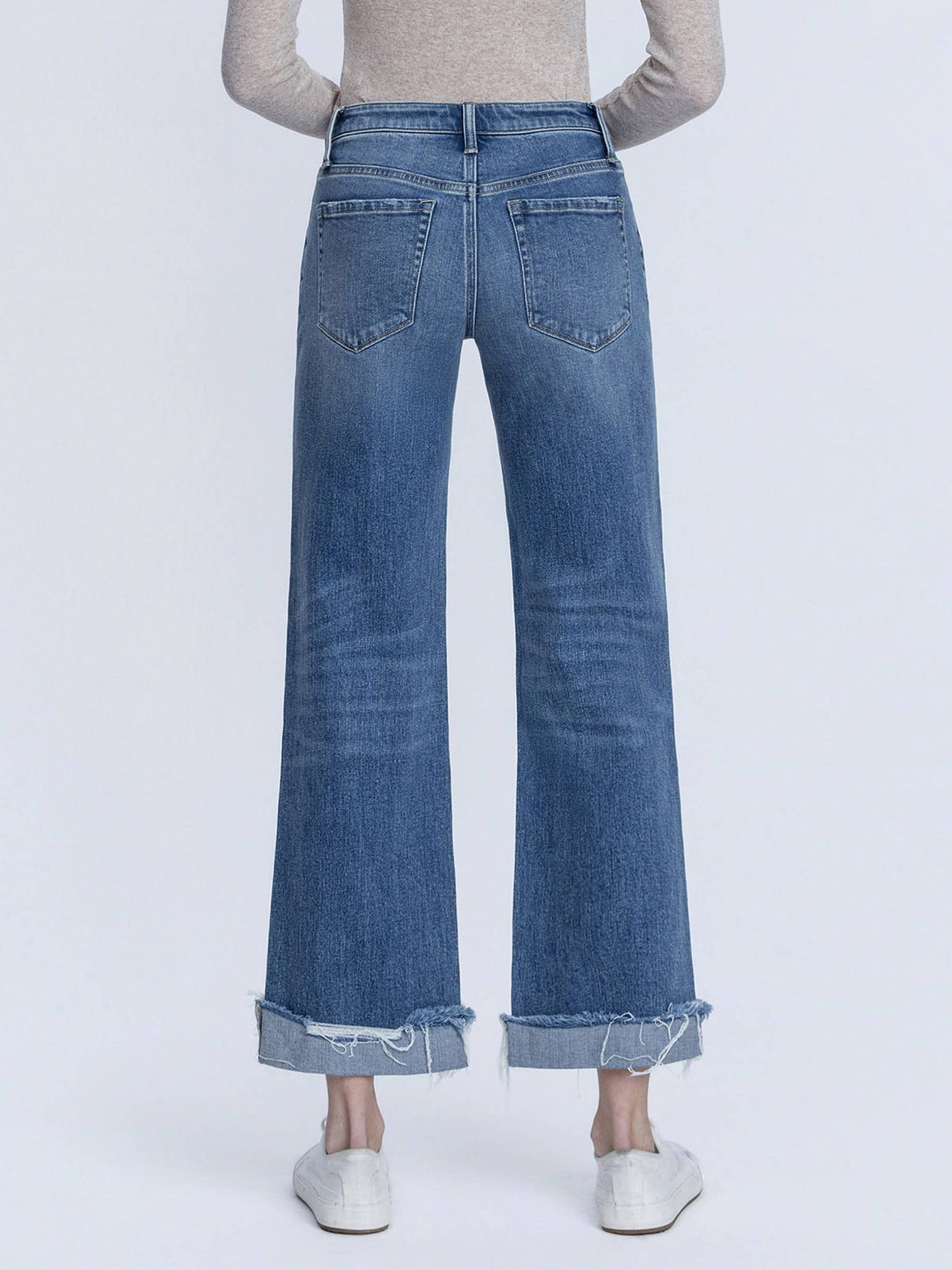 Day Trip Mid Rise Cuffed Denim- Vervet