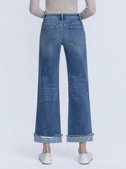 Day Trip Mid Rise Cuffed Denim- Vervet