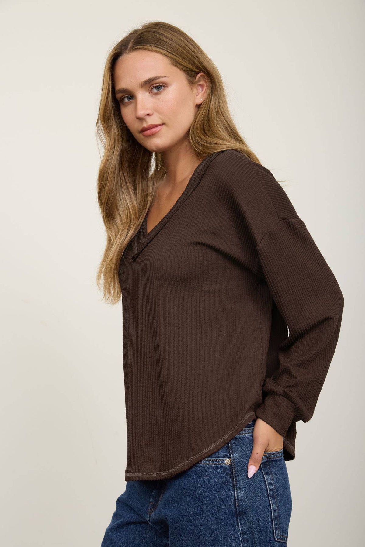 Chocolate Waffle Knit Sweater