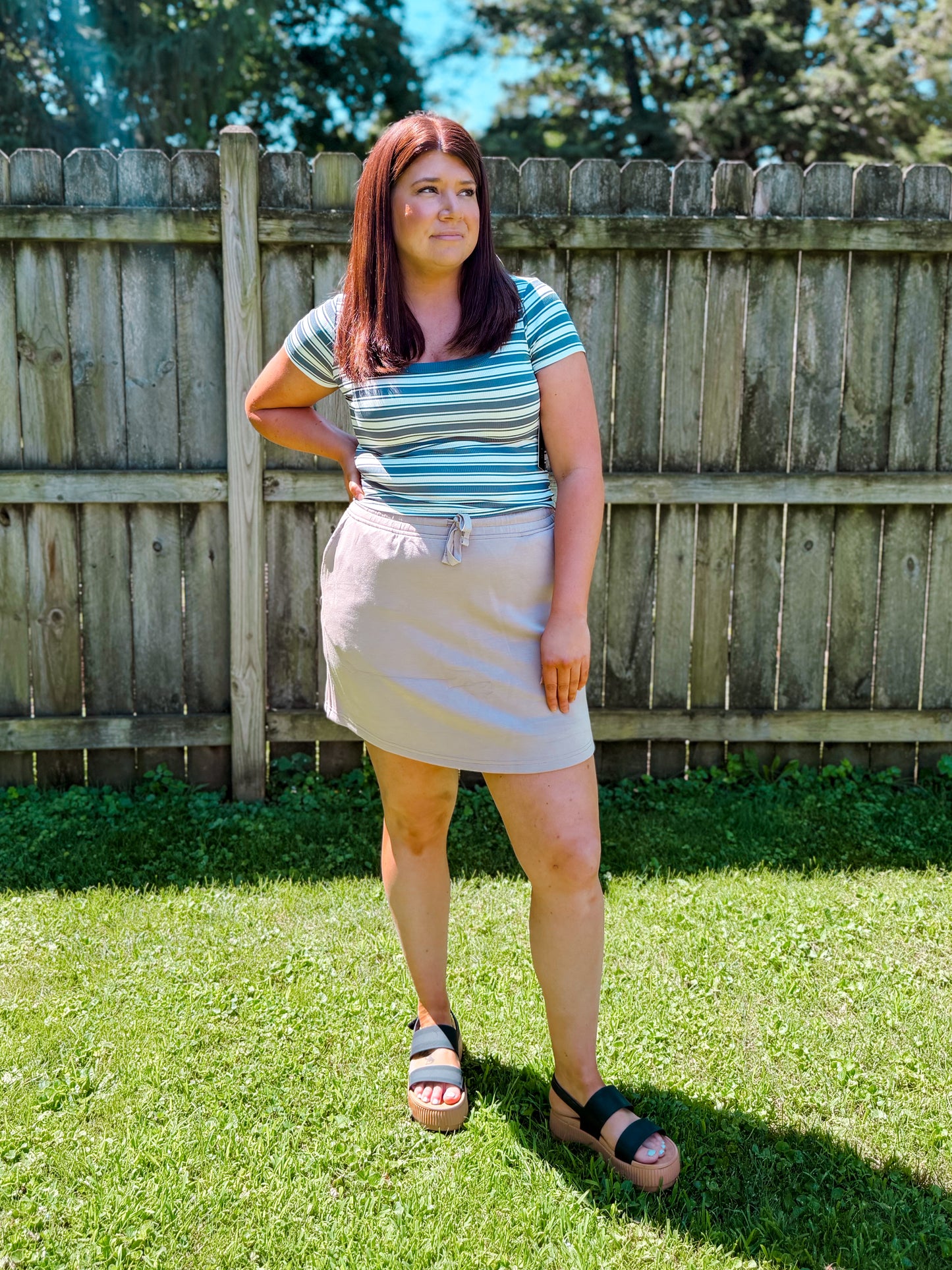 Mocha Scuba Knit Skort
