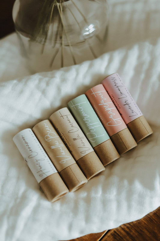 Natural Beeswax Lip Balm Plastic-Free with Essential Oils
