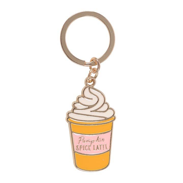 Pumpkin Spice Latte Autumn Keyring