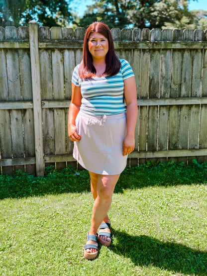 Mocha Scuba Knit Skort