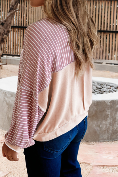 Pink Patch Striped Top