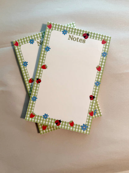 Ladybug Summer Notepad