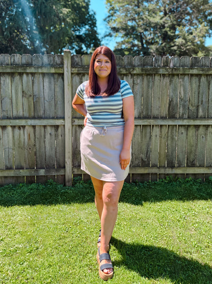 Mocha Scuba Knit Skort