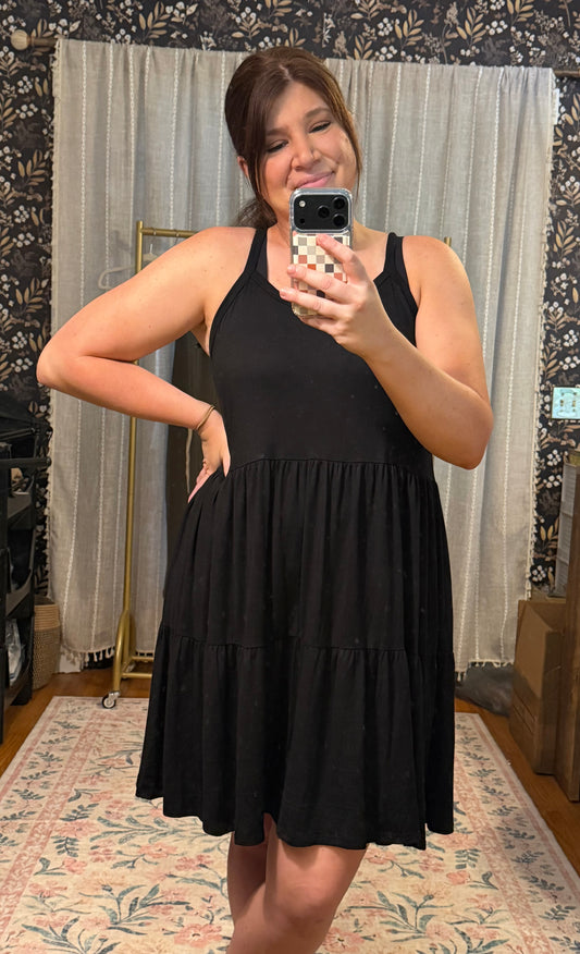 Tiered Tie Back Dress