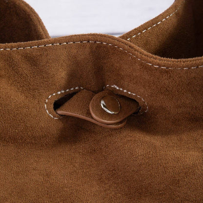 Belt Closure Vegan Leather Bucket Bag