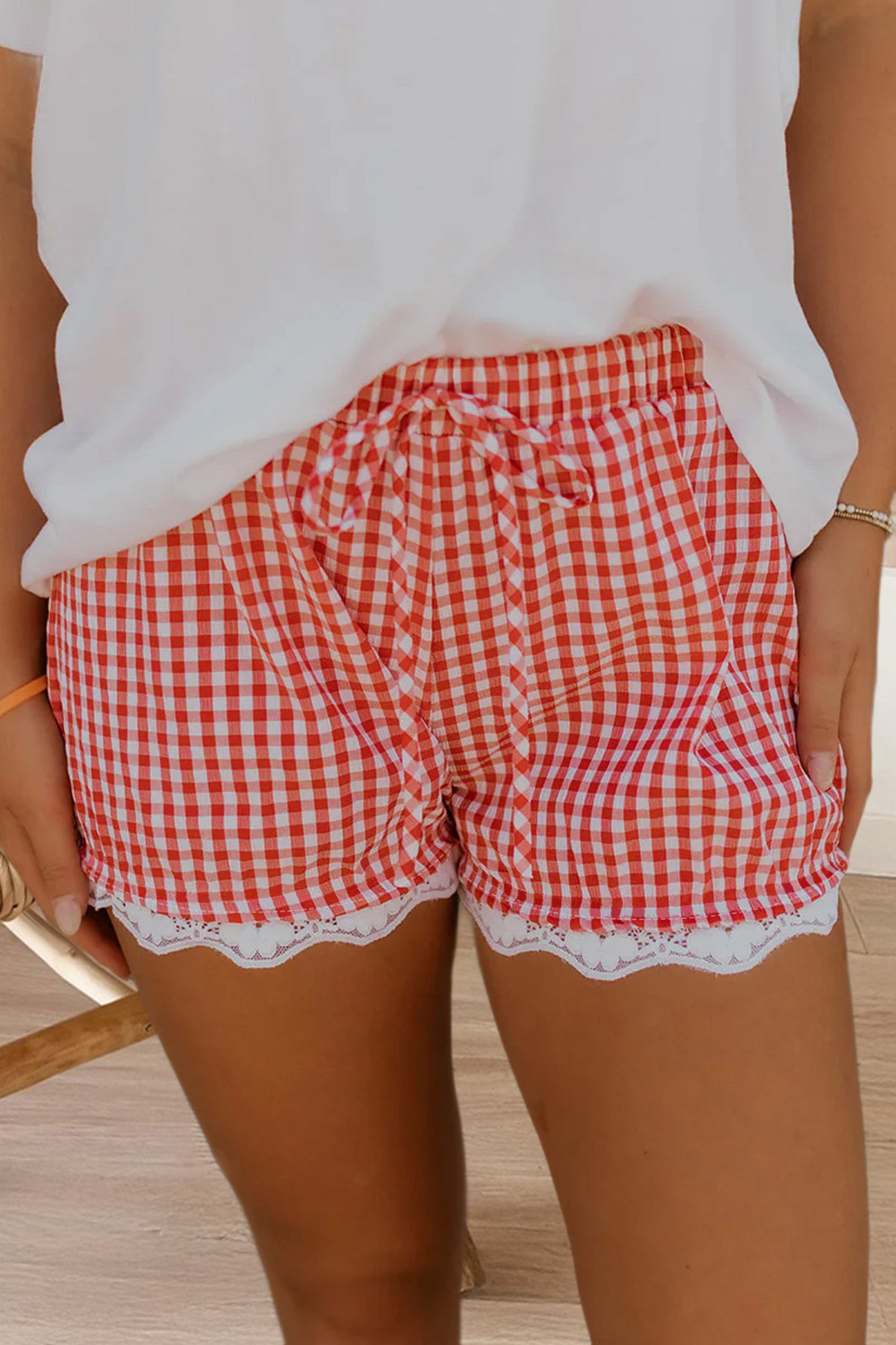Red Gingham Picnic Shorts