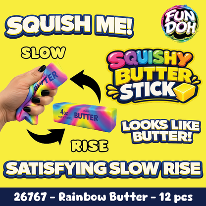 Rainbow Butter Slow Rise Squishy