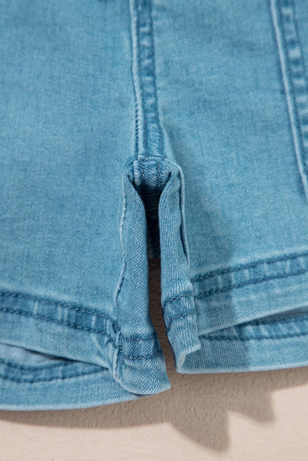 Drawstring Denim Shorts