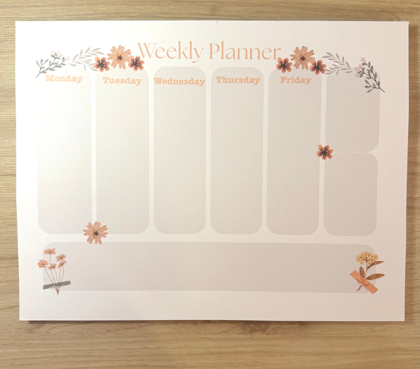 Vintage Floral Weekly Planner
