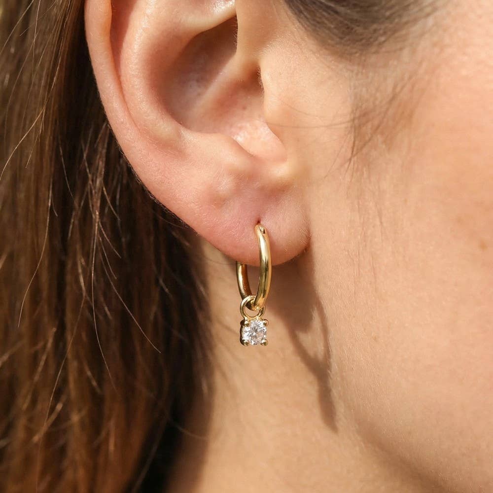 Mini Stud Hoop Earrings