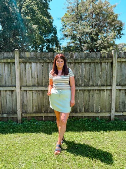 Pistachio Scuba Knit Skort