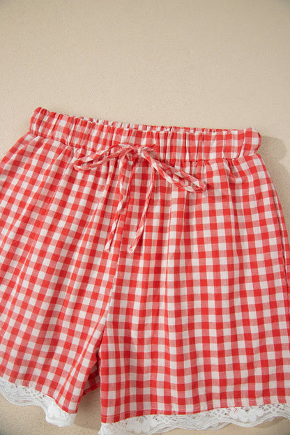 Red Gingham Picnic Shorts