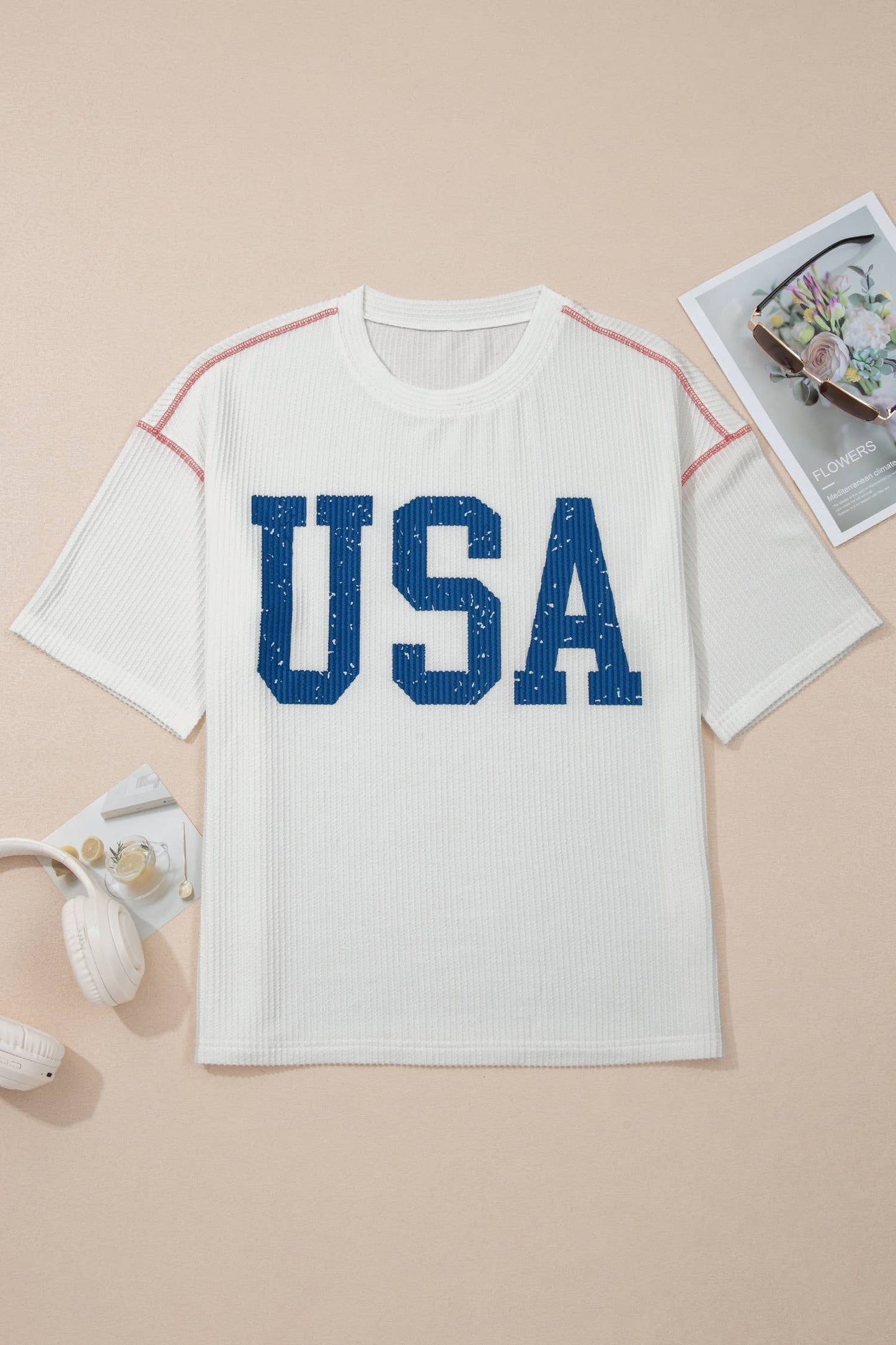 USA Loose Ribbed Top