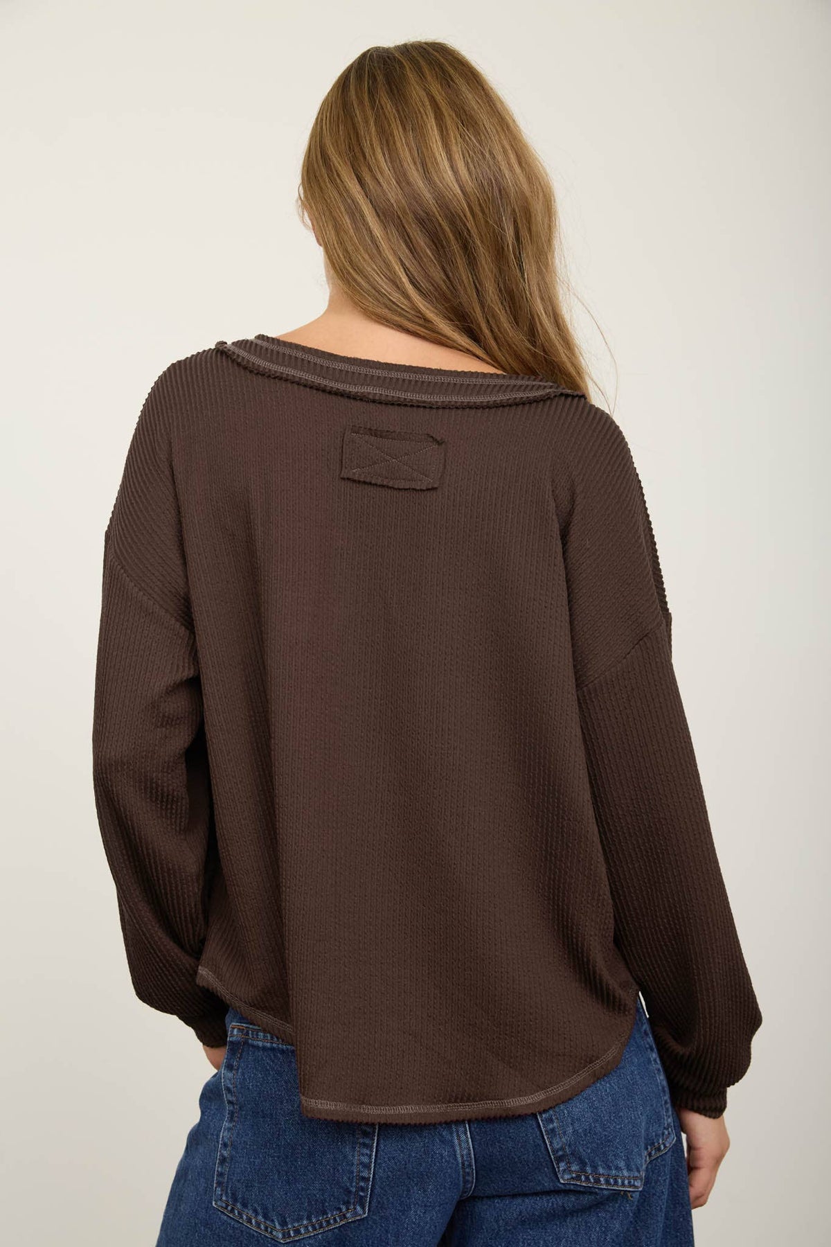 Chocolate Waffle Knit Sweater