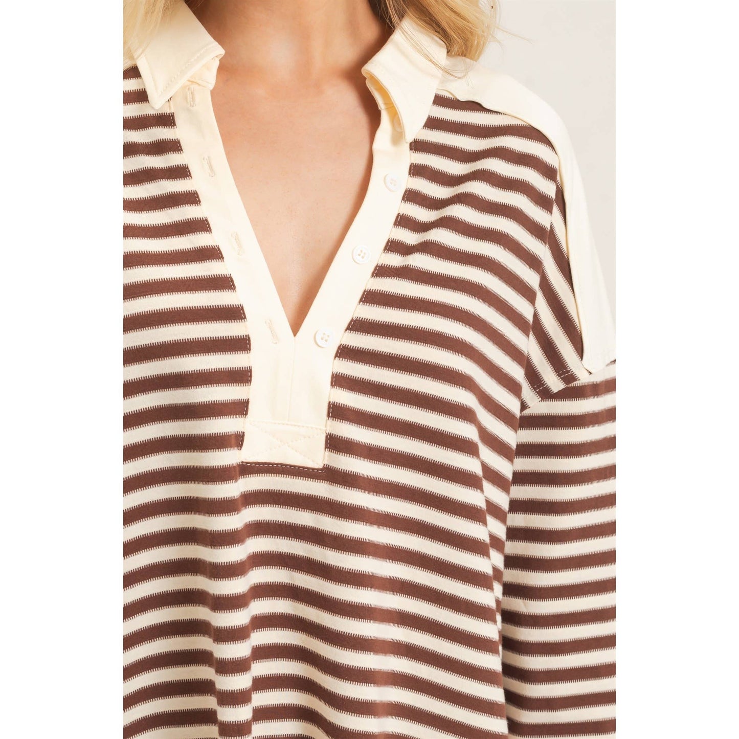 Chestnut Striped Top