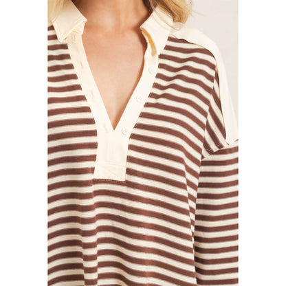 Chestnut Striped Top