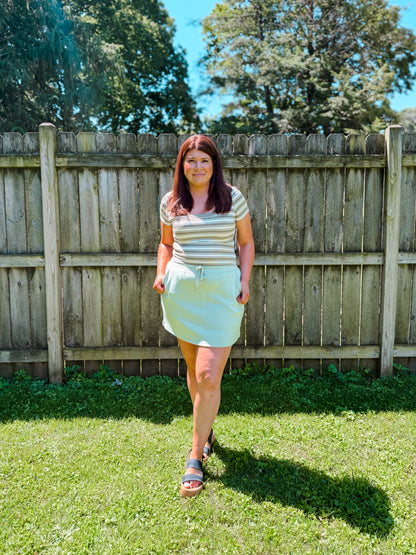 Pistachio Scuba Knit Skort