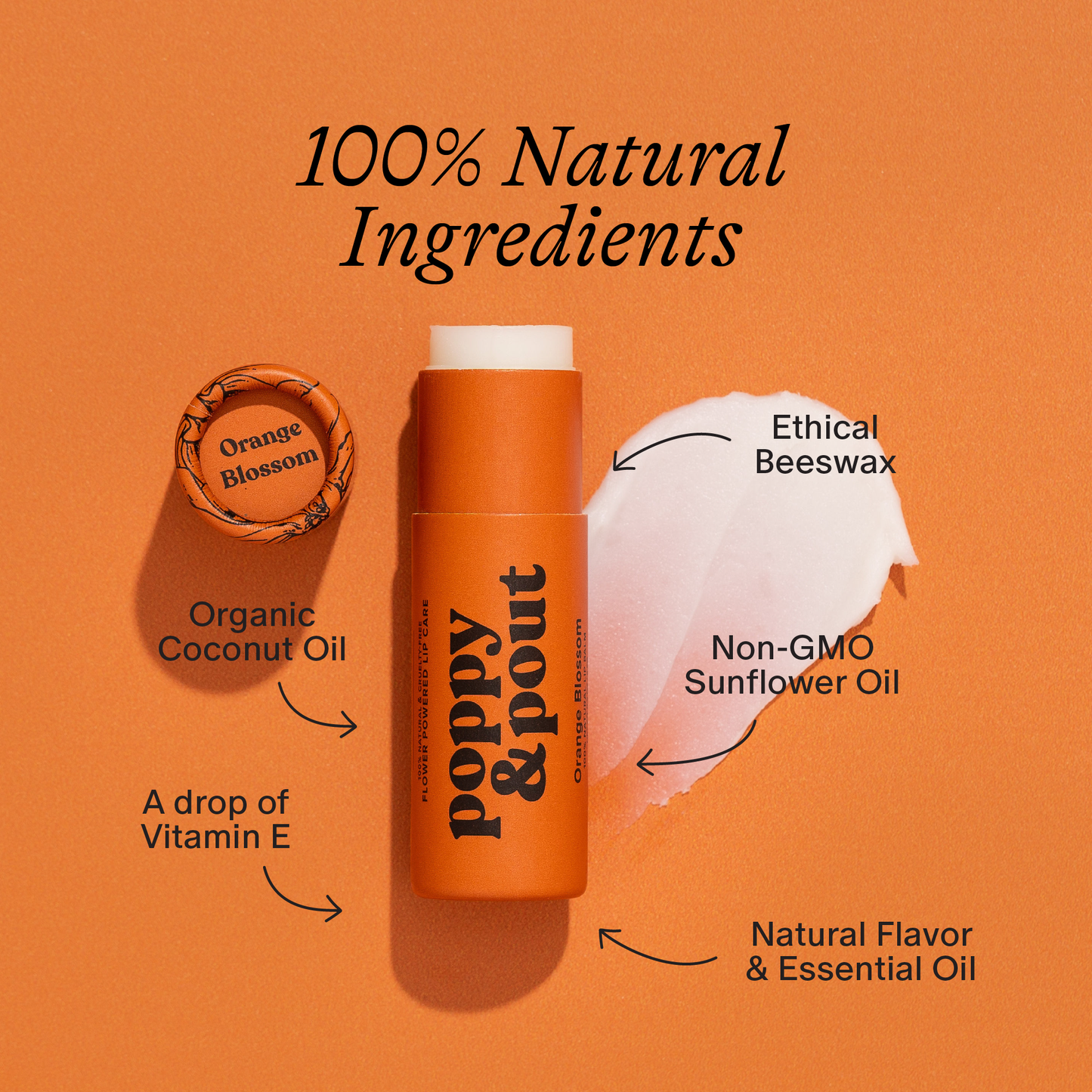 Orange Blossom Poppy & Pout Lip Balm