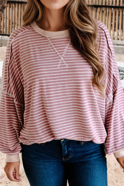 Pink Patch Striped Top