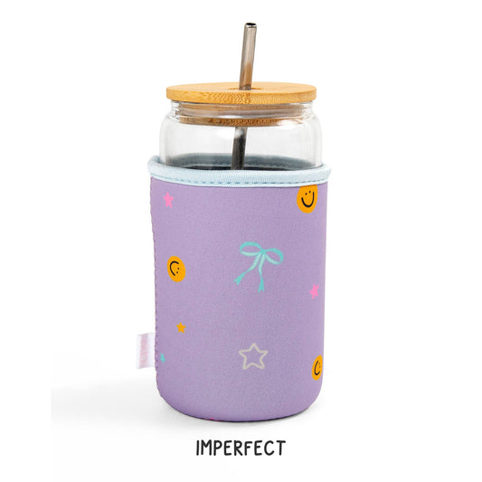 Imperfect Smiley Faces & Coquette Bows Drink Sleeve