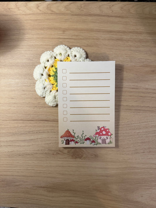 Mushroom Cottage Core Notepad