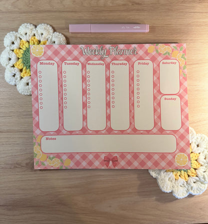 Lemonade Picnic Weekly Planner