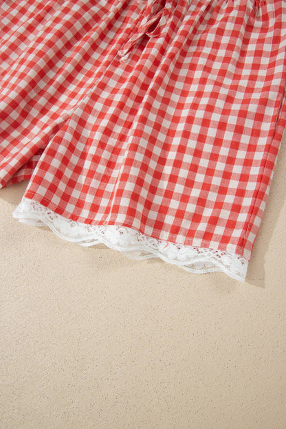 Red Gingham Picnic Shorts