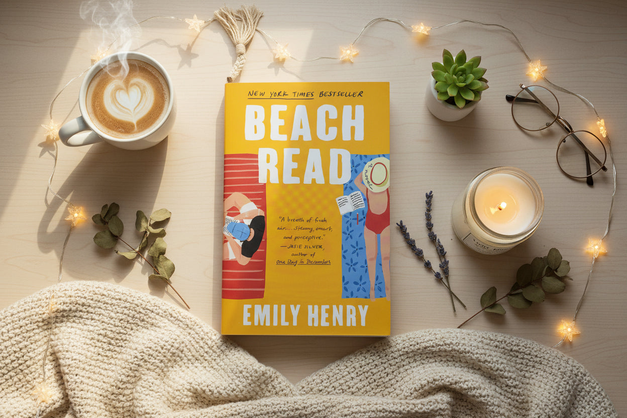 Book cover of 'Beach Read' by Emily Henry on a white background