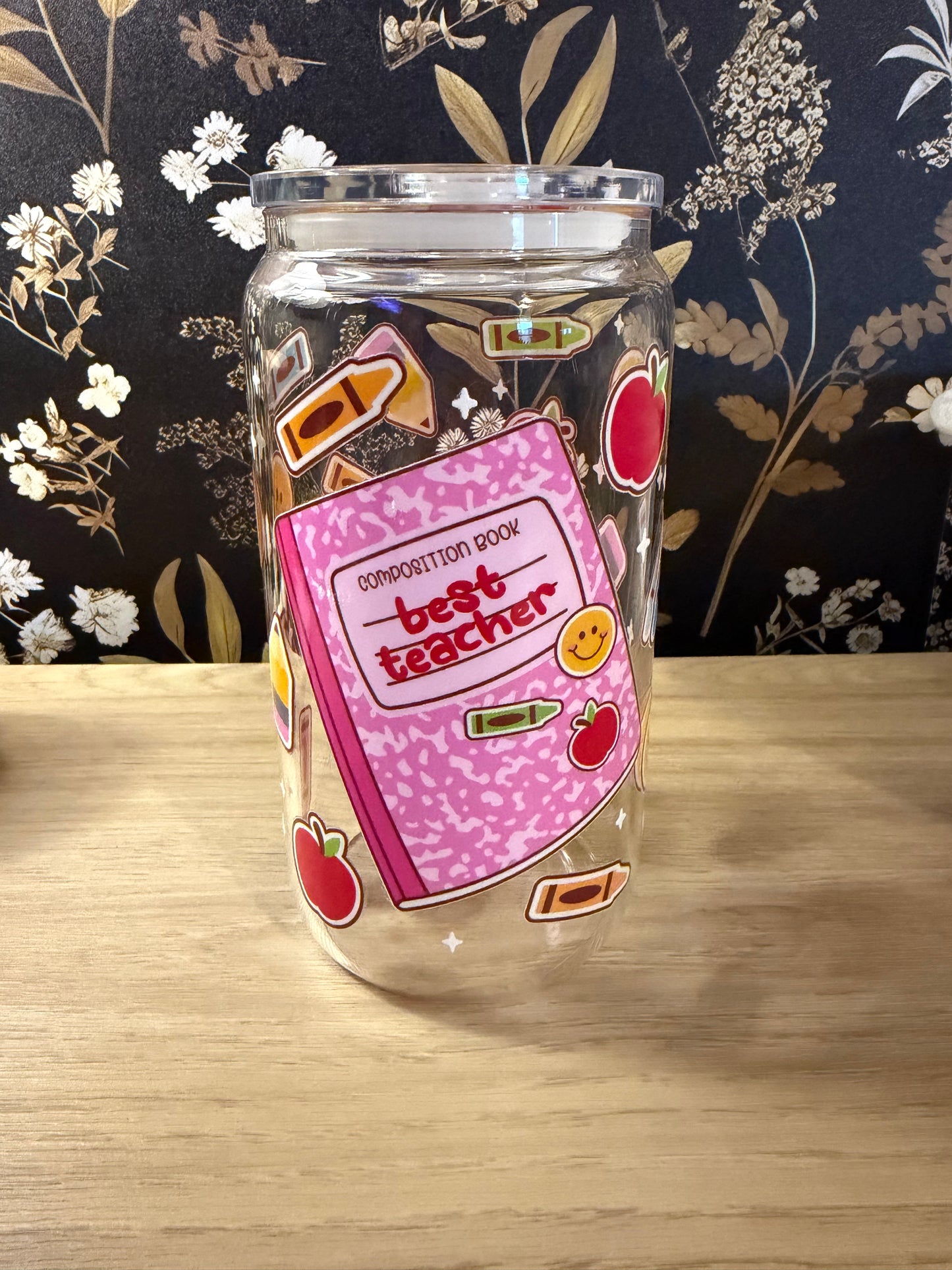 Best Teacher 16oz Glass Cup