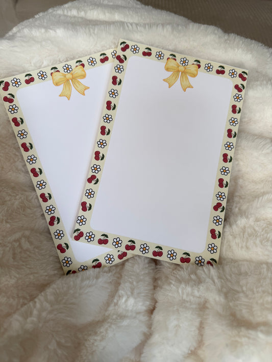 Yellow Cherry Daisy Notepad