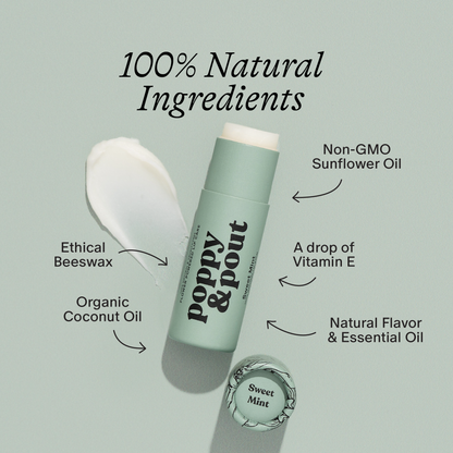 Sweet Mint- Poppy & Pout Lip Balm