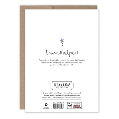 Purple & White Flowers Thank You Card
