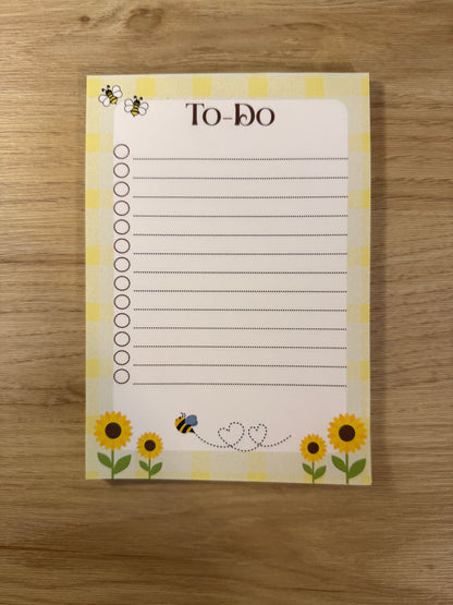 Sunflower Bumblebee Notepad