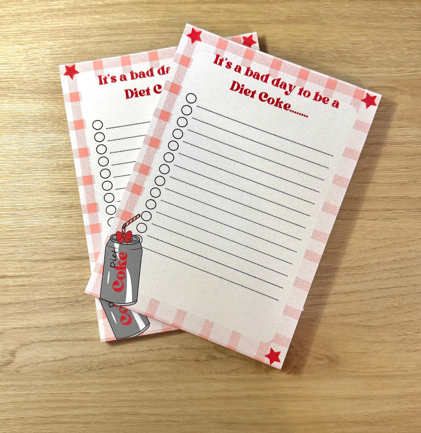Bad Day to be a Diet Coke Notepad