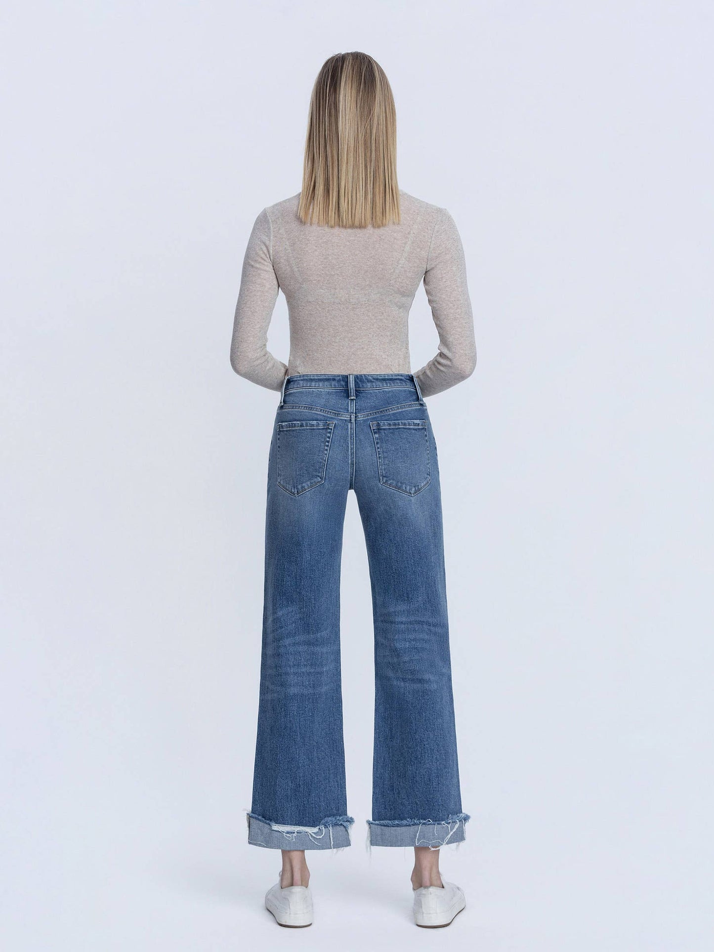 Day Trip Mid Rise Cuffed Denim- Vervet