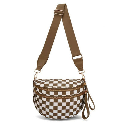 Mocha Check Bum Bag