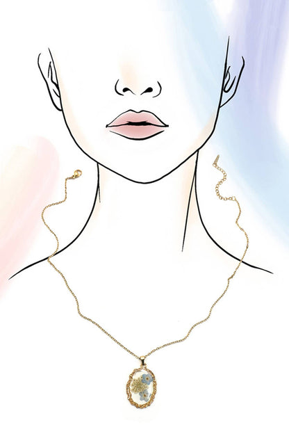 18K STAINLESS STEEL TARNISH FREE FLOWER NECKLACE