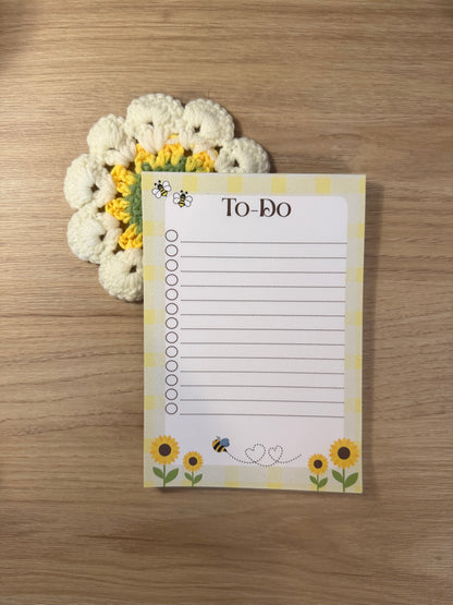 Sunflower Bumblebee Notepad