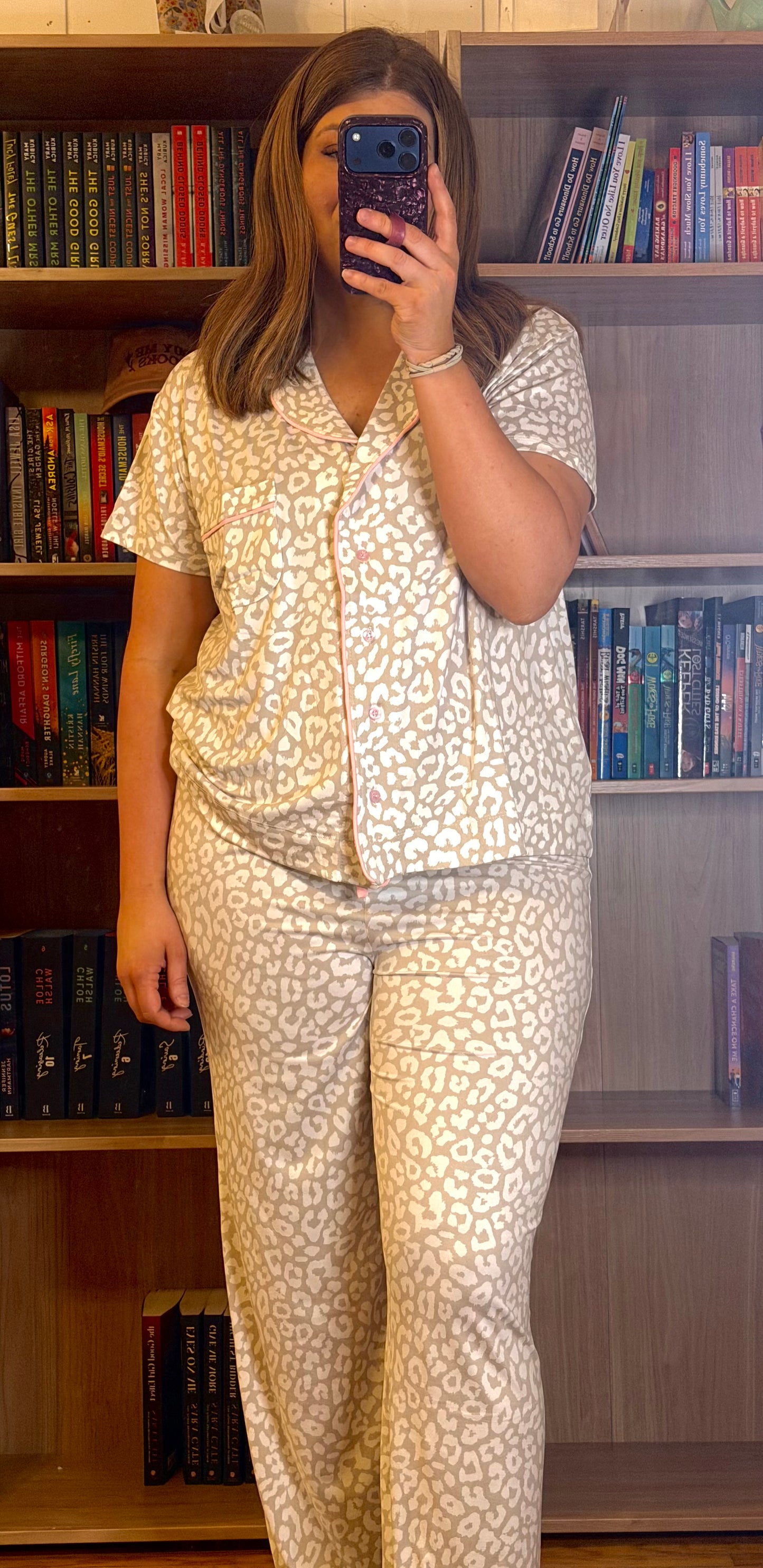 Neutral Leopard Pajama Set