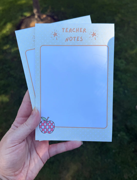 Yellow 'Teacher Notes' Notepad